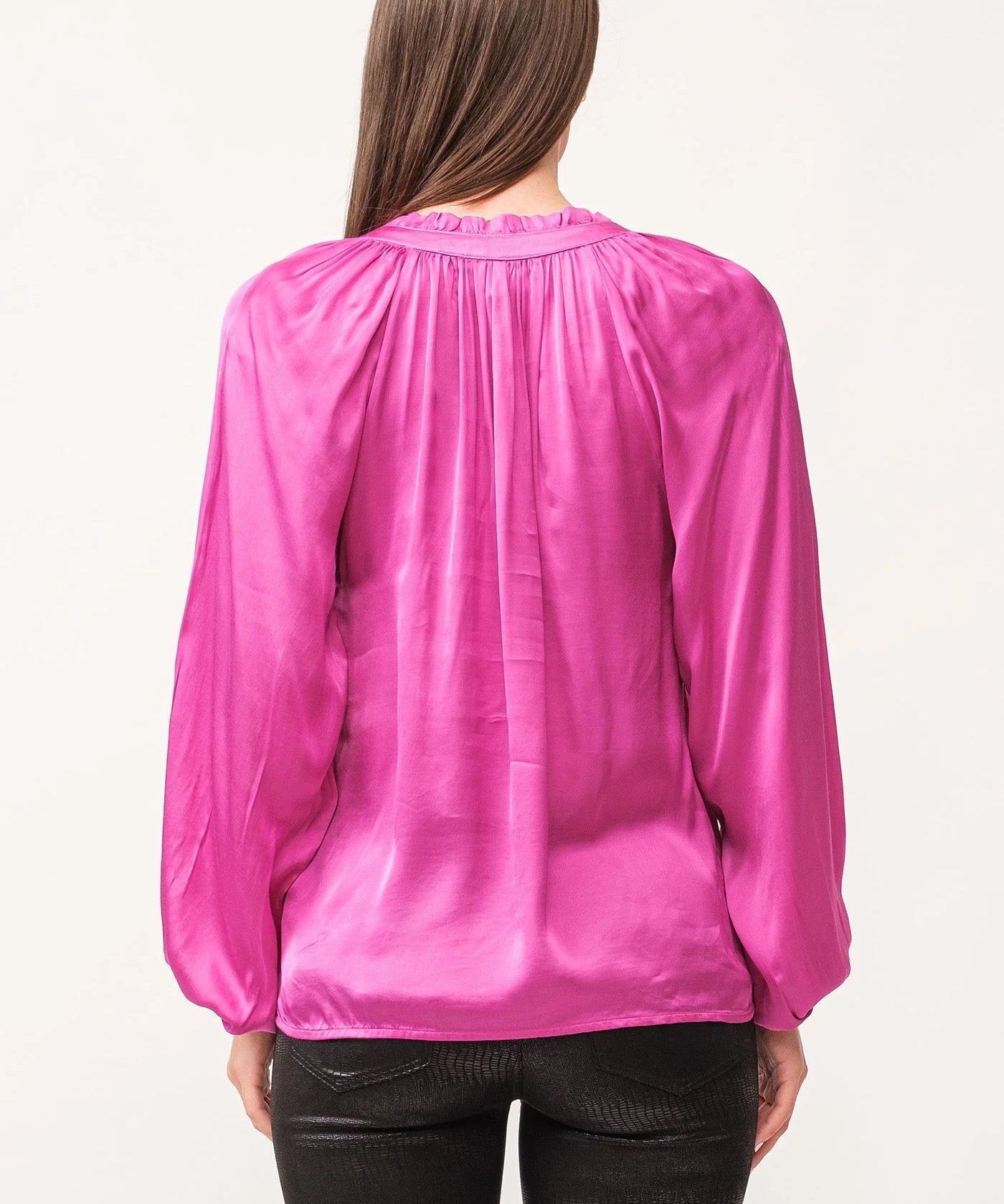 Manon V Neck Long Sleeve - Dahlia Mauve image 1