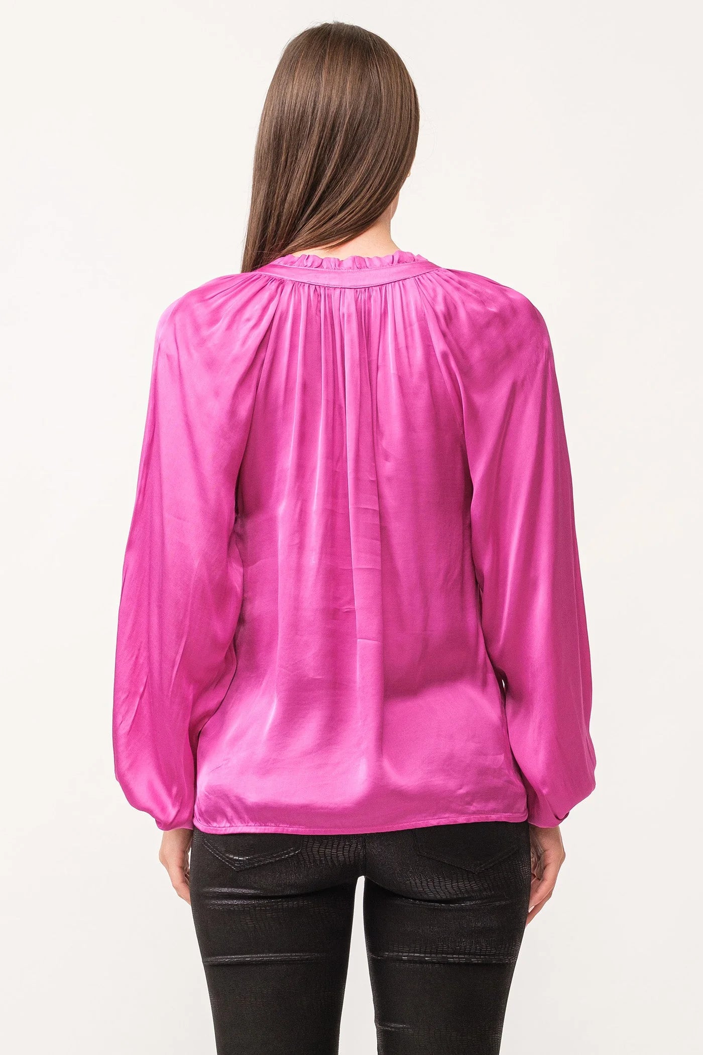 Manon V Neck Long Sleeve - Dahlia Mauve image 1