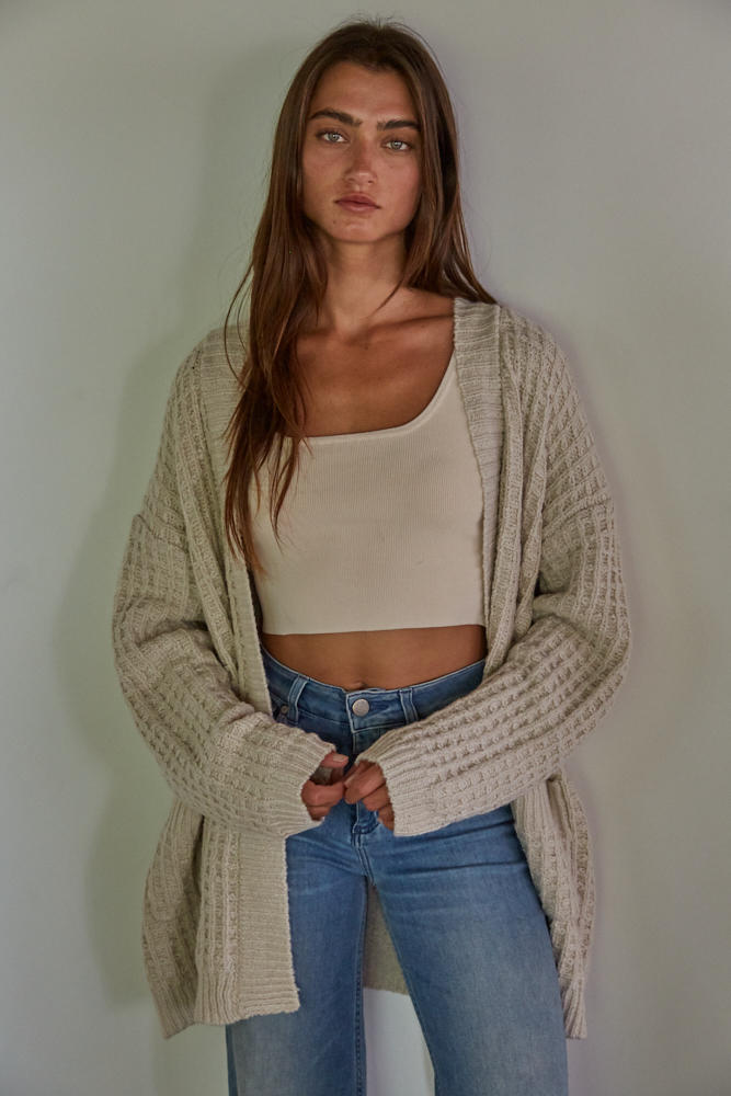The Reggie Waffle Cardigan image 2
