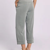 Canton Cropped Drawstring Pants – Forest Fog