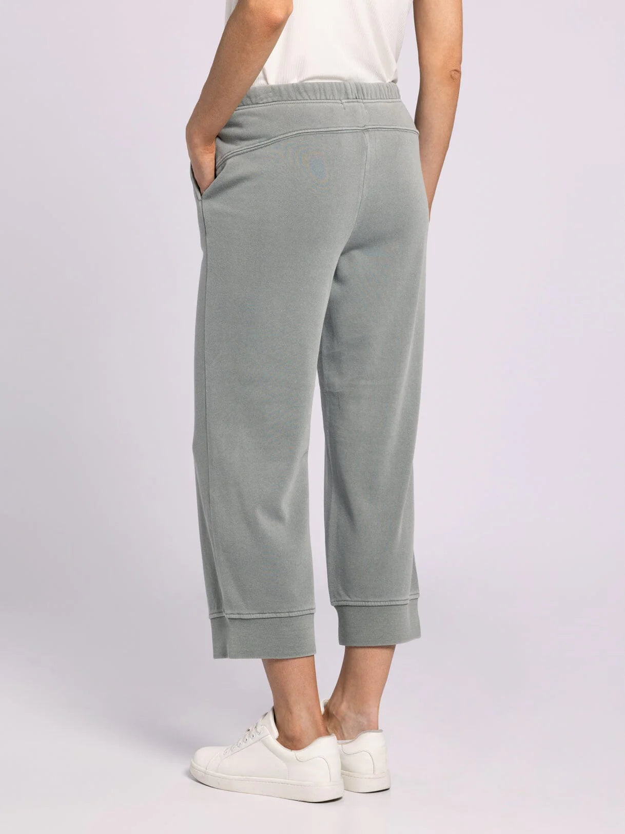 Canton Cropped Drawstring Pants – Forest Fog