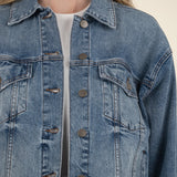 Liz Trucker Drop Shoulder Denim Jacket image 0
