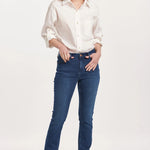 Blaire Mid Rise Slim Straight Jeans - Violet Blue image 0