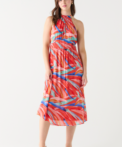 Tropical Sunset Halter Dress image 0