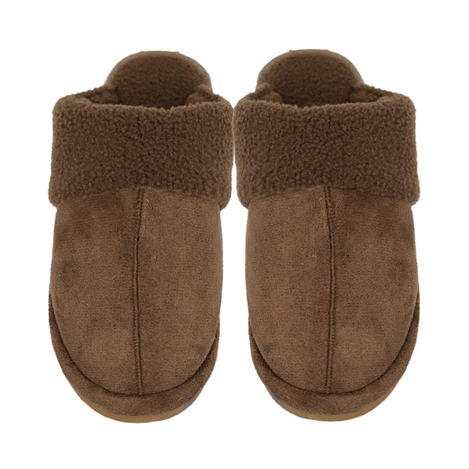 Faux Suede Sherpa Slippers image 1