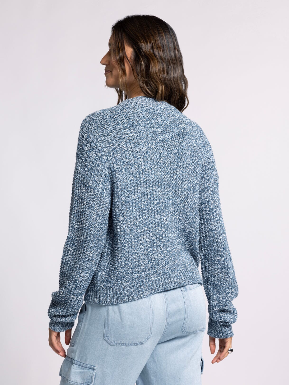 The Mena Sweater - Marled Denim image 1