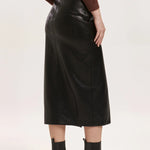 Sia Ballerina Length Skirt - Vegan Leather image 1