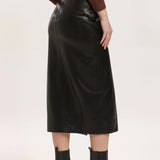 Sia Ballerina Length Skirt - Vegan Leather image 1