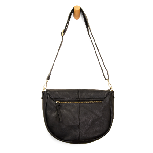 Selma Saddle Crossbody Bag | Black