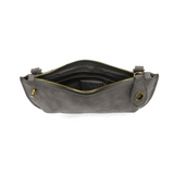 Faux Suede Mini Crossbody Wristlet Clutch