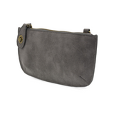 Faux Suede Mini Crossbody Wristlet Clutch