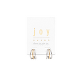 Mixed Metal Triple Ring Hoop Earrings