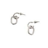 Linked Hoop Stud Earrings