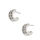 Twin Hoop Post Earrings