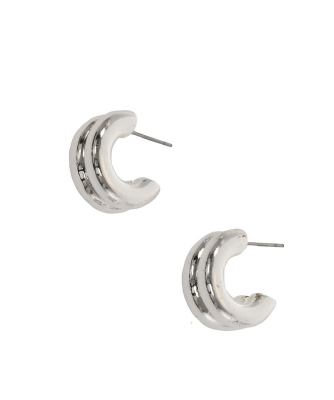 Twin Hoop Post Earrings