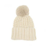 Waffle Knit Pom Pom Hat image 1