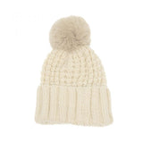 Waffle Knit Pom Pom Hat image 1