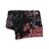 Black Rose Blossoms Scarf