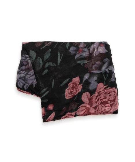 Black Rose Blossoms Scarf