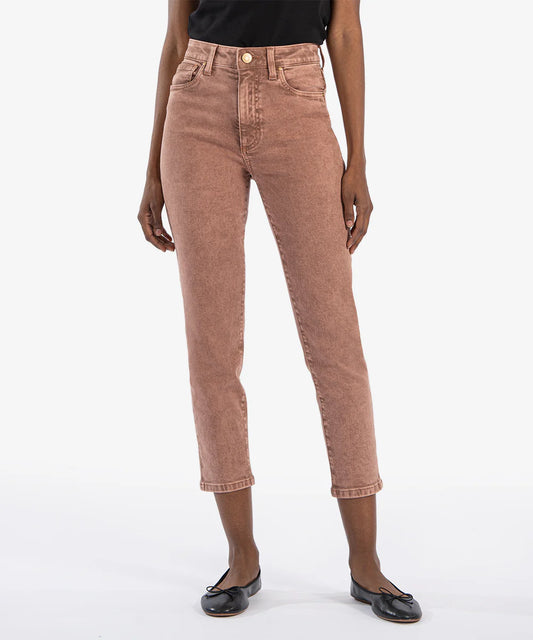 Reese High Rise Ankle Straight Leg - Coffee image 0