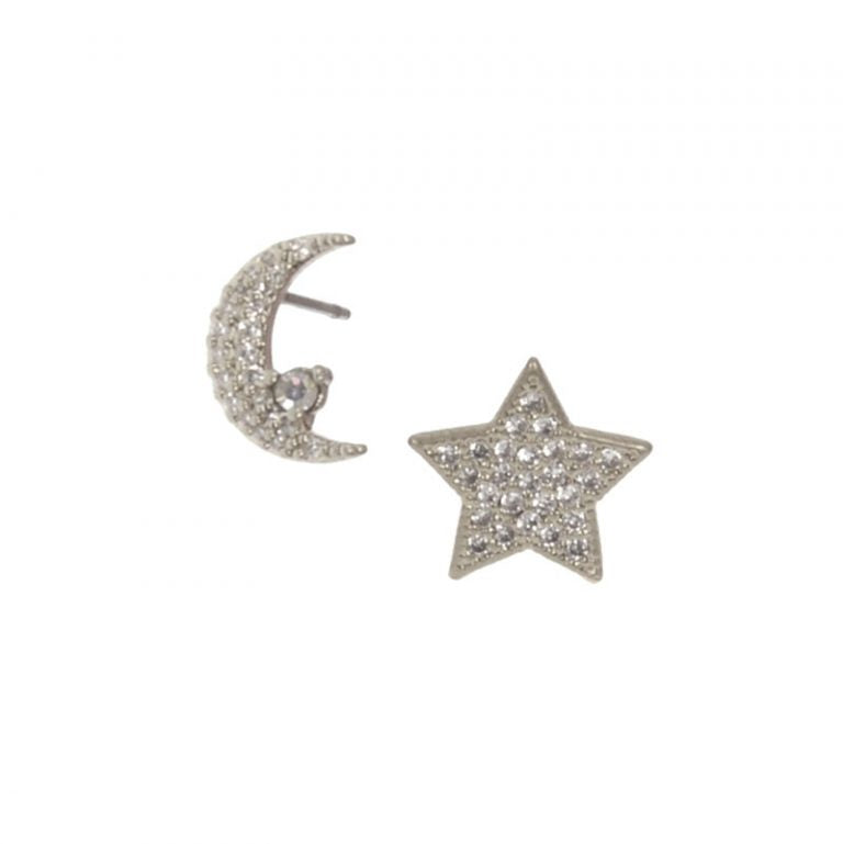 Post Stud Moon & Star Earring image 0