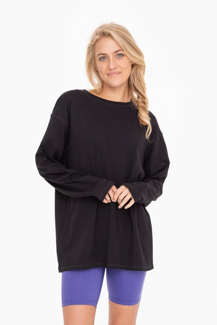 Organic Cotton Long Sleeve Boyfriend Tee image 0