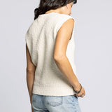 Emma Short Sleeve Cardigan - Vintage White