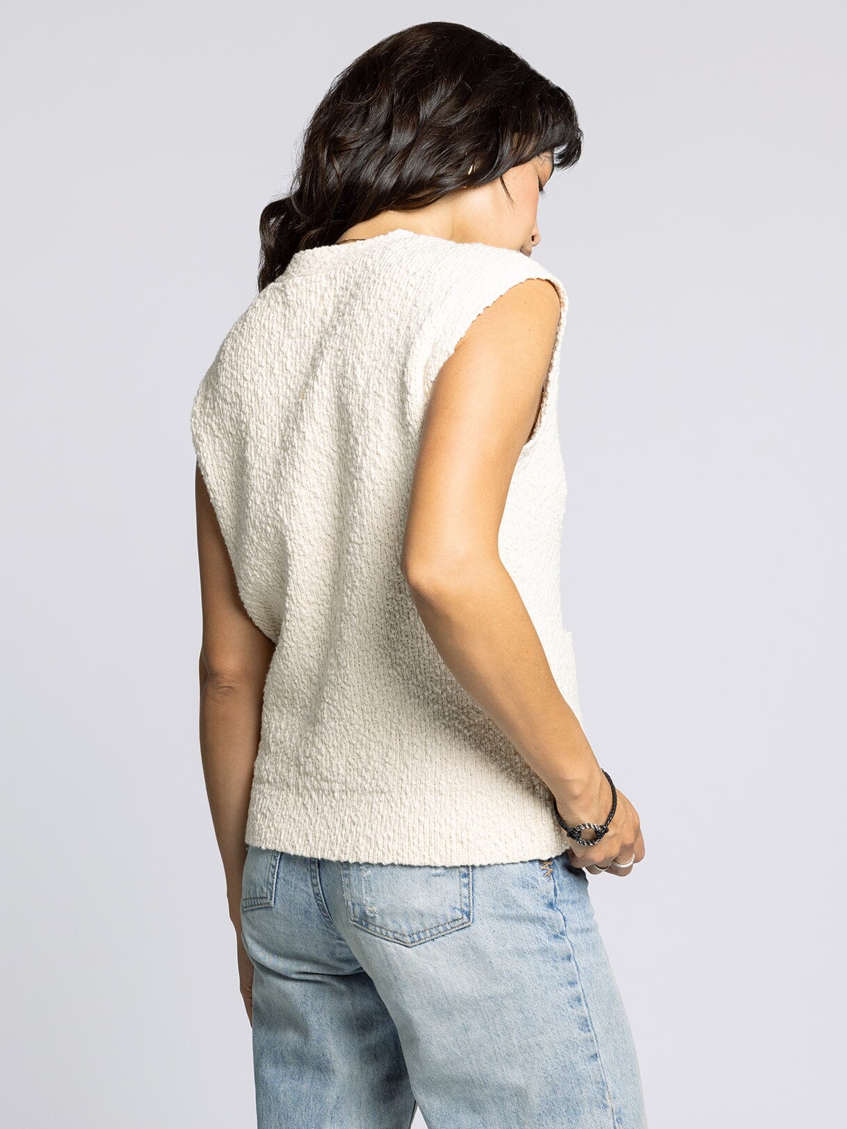 Emma Short Sleeve Cardigan - Vintage White