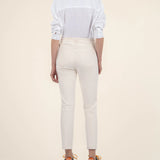 Reese High Rise Ankle Straight Jeans - Ecru image 1