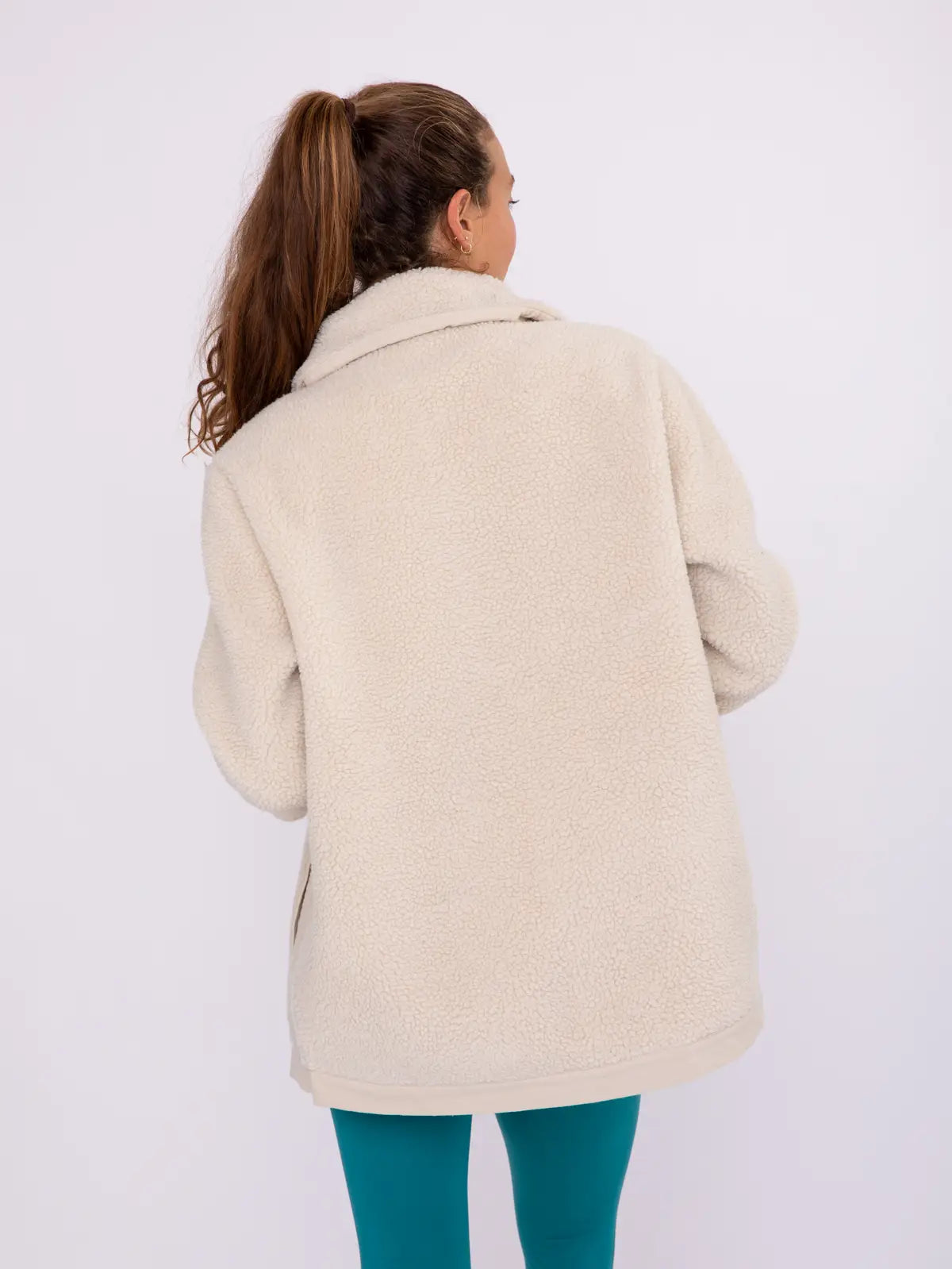 Cream Sherpa Button Jacket image 1