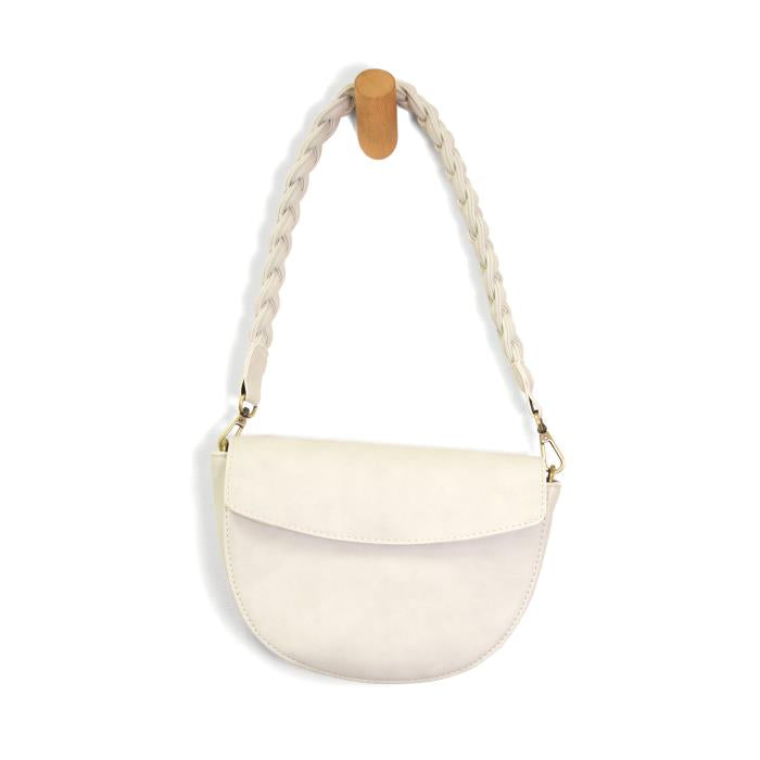 Luna Crescent Crossbody | White