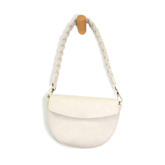Luna Crescent Crossbody | White