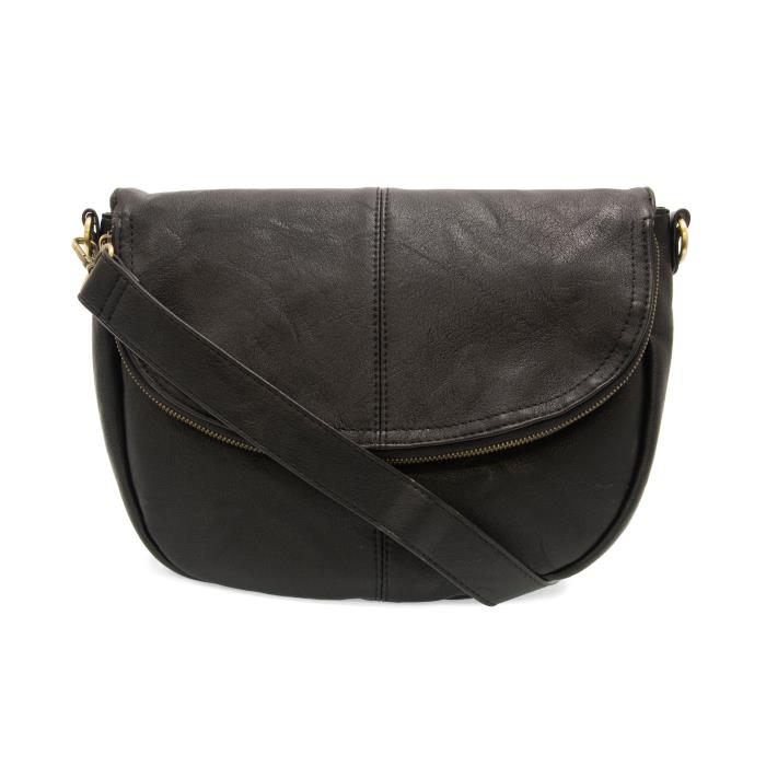 Selma Saddle Crossbody Bag | Black