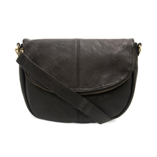 Selma Saddle Crossbody Bag | Black