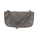 Faux Suede Mini Crossbody Wristlet Clutch