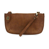Faux Suede Mini Crossbody Wristlet Clutch