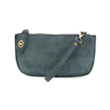 Faux Suede Mini Crossbody Wristlet Clutch