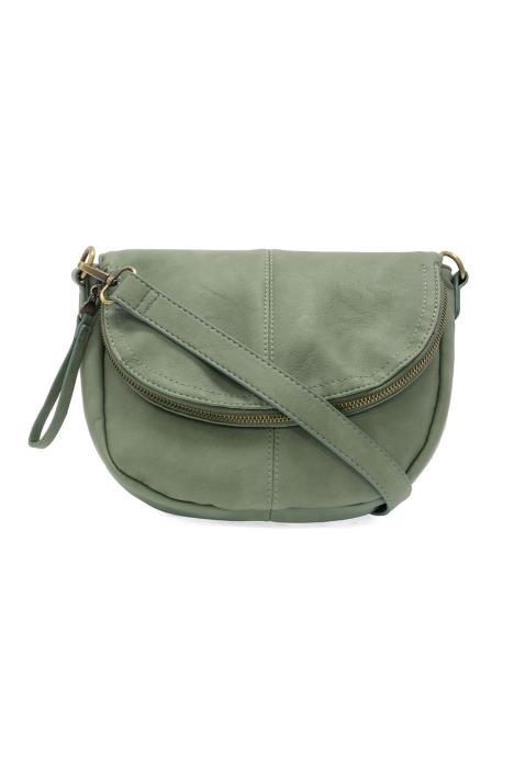 Helene, Small Saddle Crossbody | Sage