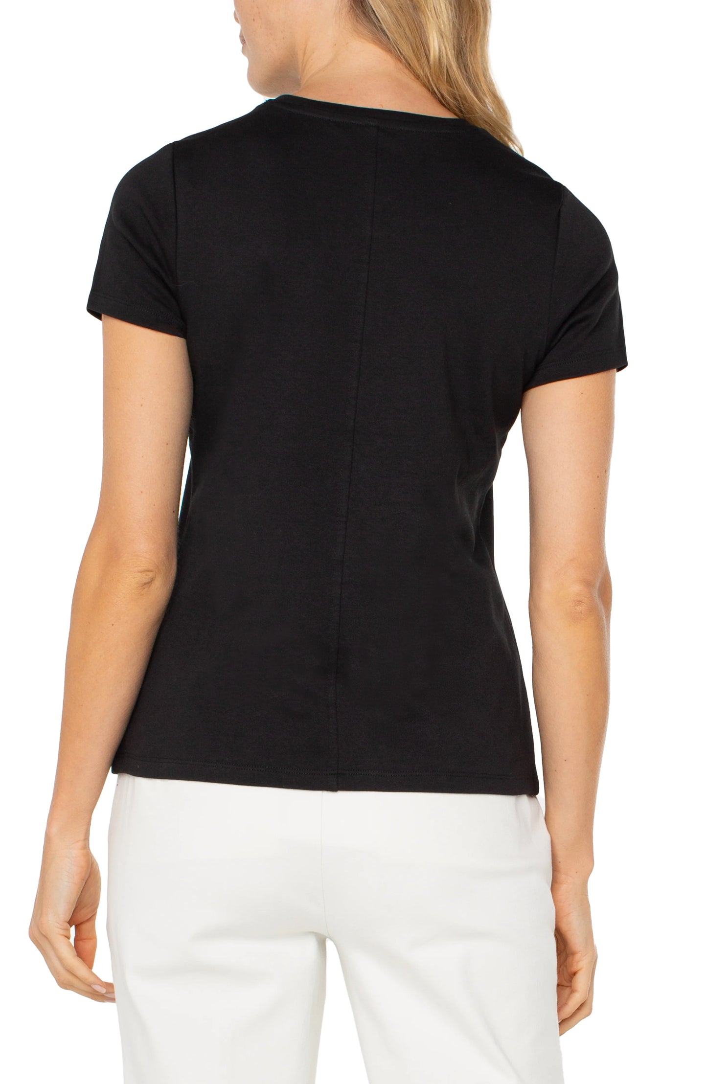 Short Sleeve Crew Neck Tee - Black