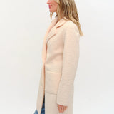 Gia Faux Shearling Long Coat – Tan
