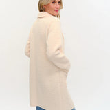 Gia Faux Shearling Long Coat – Tan