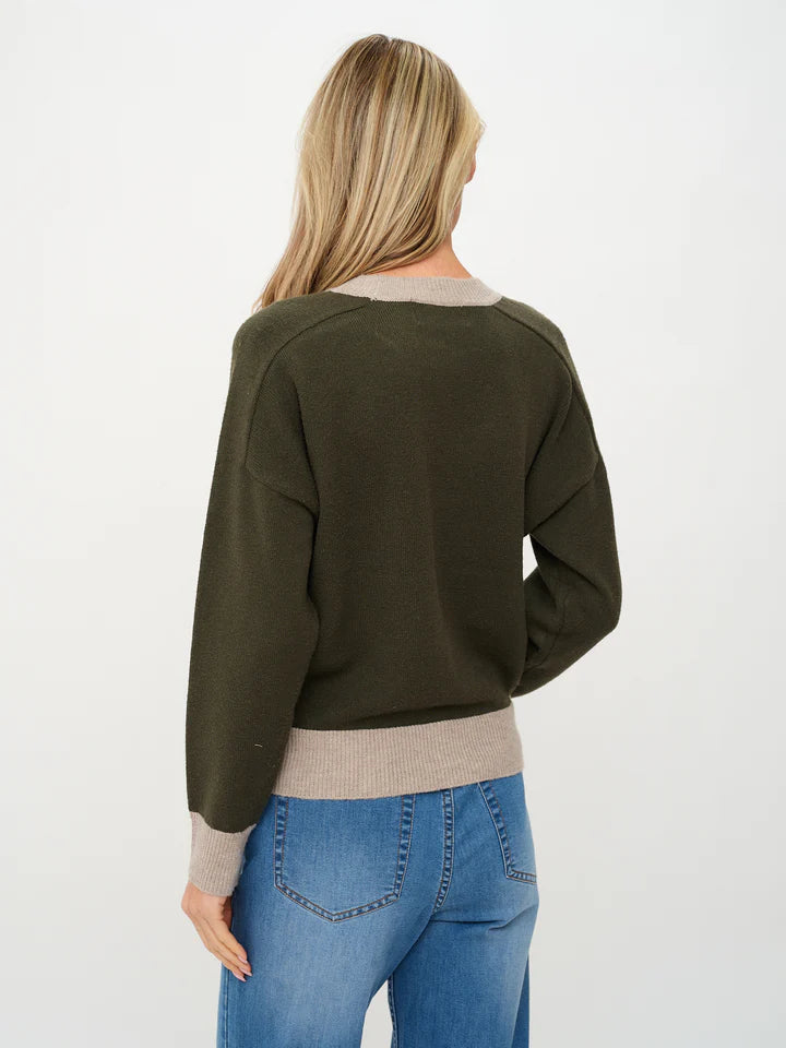 Dylan Crew Neck Sweater - Olive